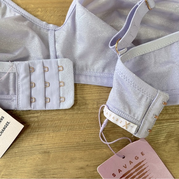 Savage X Fenty Lavender Glissenette Bralette Women’s Size XL - Picture 7 of 9